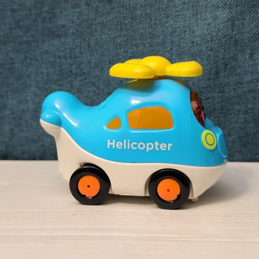 VTech Go! Go! Smart Wheels HELICOPTER | Light Blue & Yellow | Tested Works!